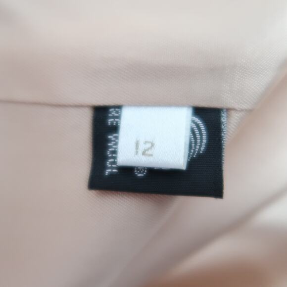 Vintage 80s cream tan wool mid length coat 12 - Picture 8 of 10